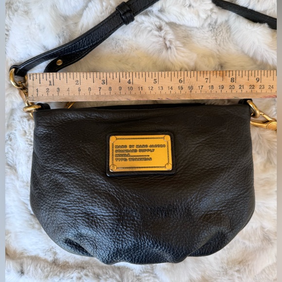 Marc by Marc Jacobs Classic Q Percy Small Black Leather Crossbody bag purse - Picture 7 of 13
